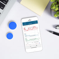 Thumbnail for Blue Maxi Mini Bluetooth Logger with Alerts next to Smartphone