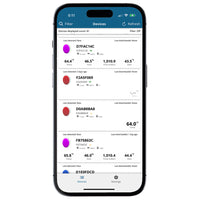 Thumbnail for App Screenshot For Bluetooth Logger Showing Different Sensors like Barometric Pressure, Humidity and Temperature